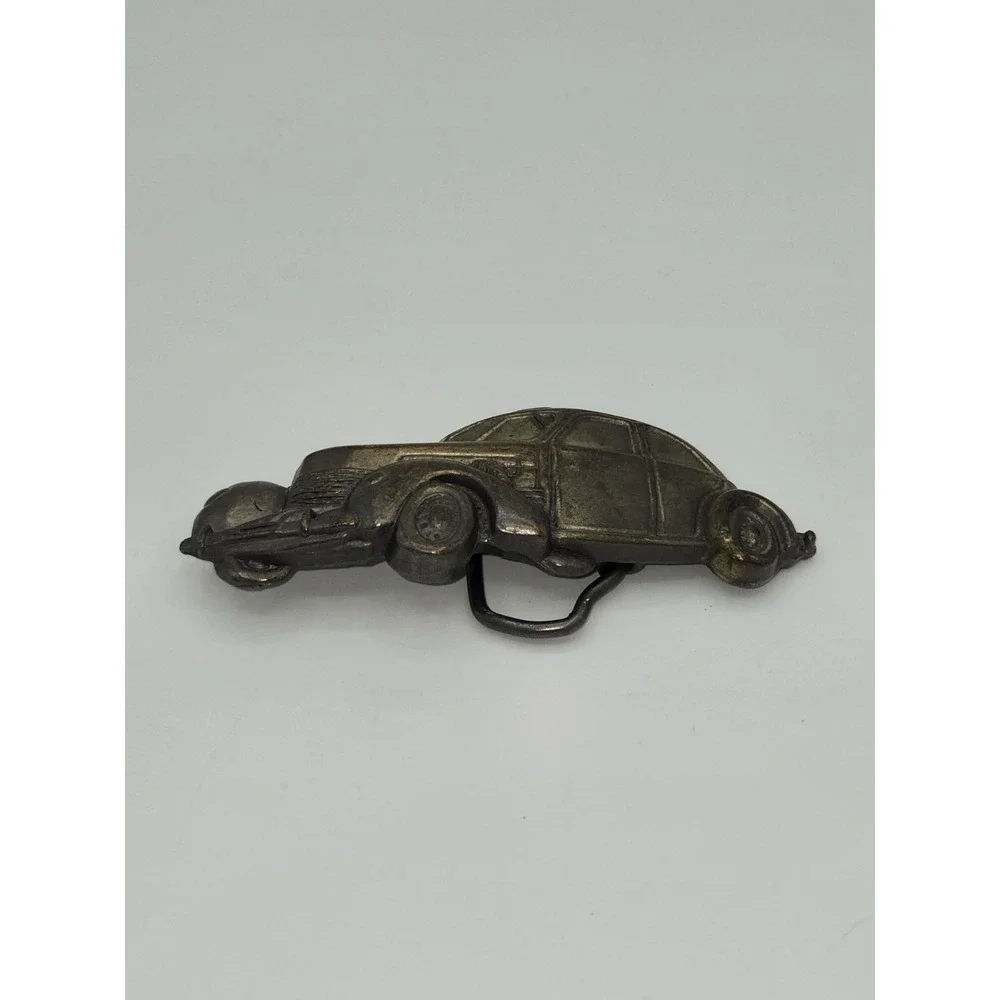 Vintage Solid Brass 1940s Model Classic Car Hot Rod‎ Belt Buckle